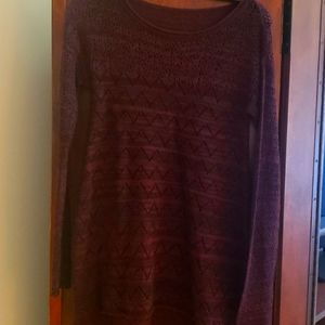 Womens Maroon and Black Sweater